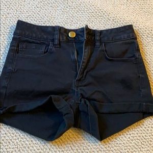 American eagle high rise stretch black shorts